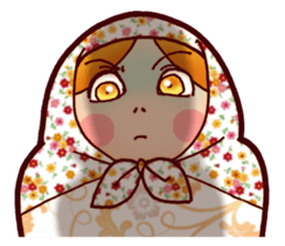 Matryoshka in Blue sticker #3198468