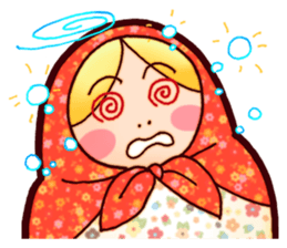 Matryoshka in Blue sticker #3198486