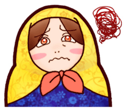 Matryoshka in Blue sticker #3198489