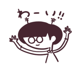 Girl of mushroom head. sticker #3199932