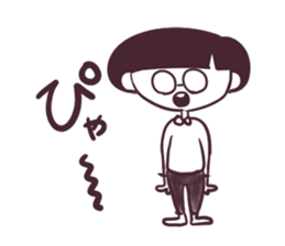 Girl of mushroom head. sticker #3199939