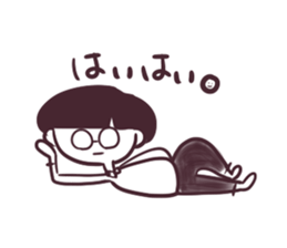 Girl of mushroom head. sticker #3199950