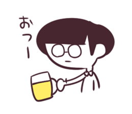 Girl of mushroom head. sticker #3199953