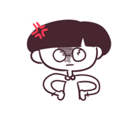 Girl of mushroom head. sticker #3199959