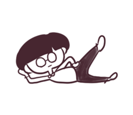 Girl of mushroom head. sticker #3199966