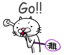 Badminton Cat!! in English sticker #3200417