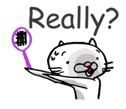 Badminton Cat!! in English sticker #3200418
