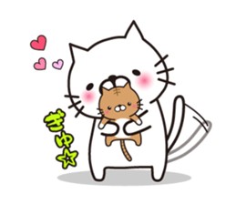 MAU's white cat sticker #3200557