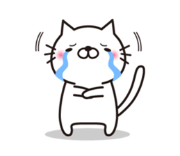 MAU's white cat sticker #3200564