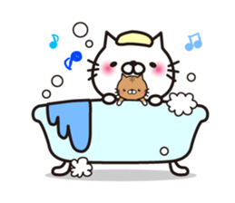 MAU's white cat sticker #3200568