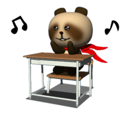 School in Tanu of a red scarf sticker #3201734