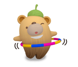 Acorn bear 3D sticker #3202303
