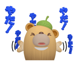 Acorn bear 3D sticker #3202304