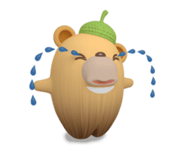 Acorn bear 3D sticker #3202306