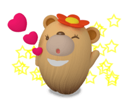 Acorn bear 3D sticker #3202312