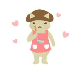 Cat of Mushroom sticker #3202653