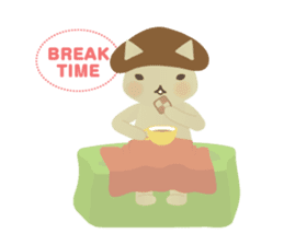 Cat of Mushroom sticker #3202668