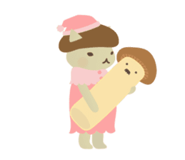 Cat of Mushroom sticker #3202670