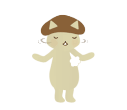 Cat of Mushroom sticker #3202677