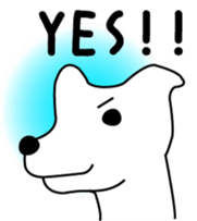 White dog Pochi sticker #3202819