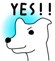 White dog Pochi sticker #3202819