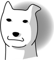 White dog Pochi sticker #3202827