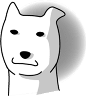 White dog Pochi sticker #3202827