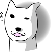 White dog Pochi sticker #3202828