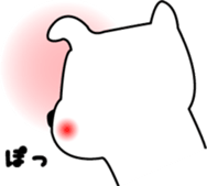 White dog Pochi sticker #3202834