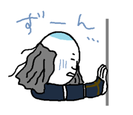 Fleeing, bloody samurai sticker #3203227