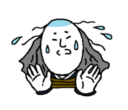 Fleeing, bloody samurai sticker #3203233