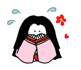 Fleeing, bloody samurai sticker #3203234