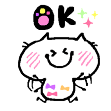 White Cat Ocean sticker #3206014