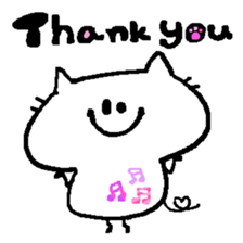White Cat Ocean sticker #3206020