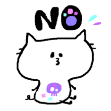 White Cat Ocean sticker #3206038