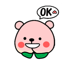 Sweet Peach Bear sticker #3207502