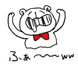 Bow Tie kumagoro of Kansai dialect sticker #3207592