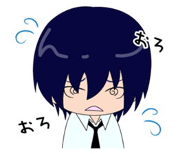 Cheerful high school boy stickers sticker #3208181