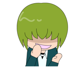 Cheerful high school boy stickers sticker #3208187