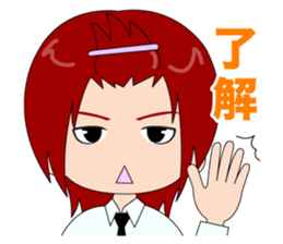 Cheerful high school boy stickers sticker #3208197