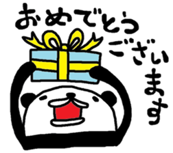 Panda and cat little sticker #3208344