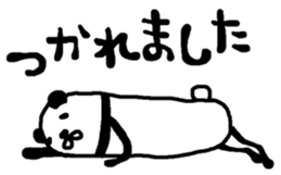 Panda and cat little sticker #3208357