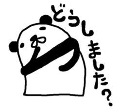 Panda and cat little sticker #3208359