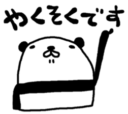 Panda and cat little sticker #3208368