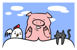 Fat pig & Friends Sticker sticker #3208488