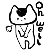White cat2(English) sticker #3209055