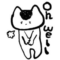 White cat2(English) sticker #3209055