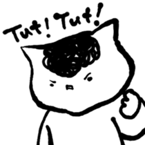 White cat2(English) sticker #3209058