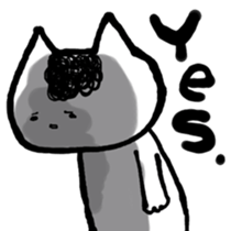 White cat2(English) sticker #3209063