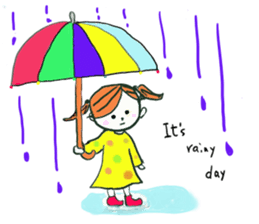 waterdrop girl sticker #3209523